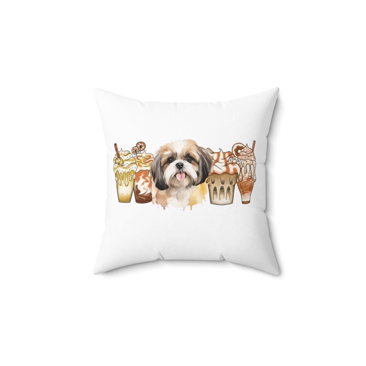 Shih Tzu With Ice Coffee Pillow - Shih Tzu Gifts
