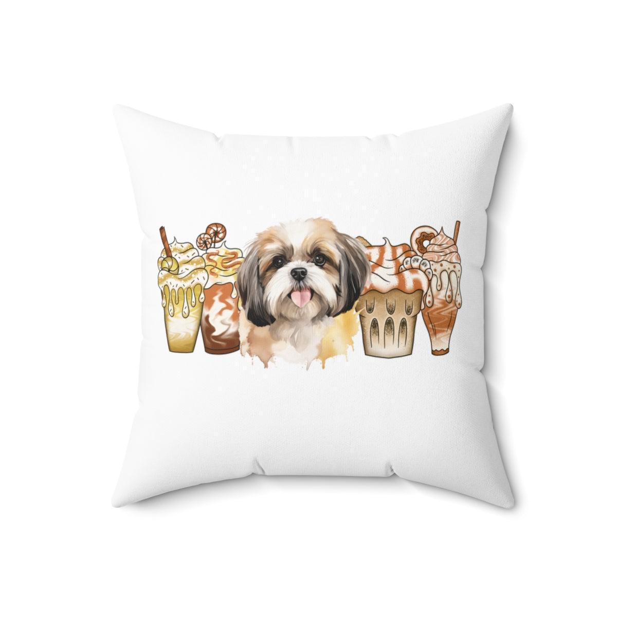 Shih Tzu With Ice Coffee Pillow - Shih Tzu Gifts