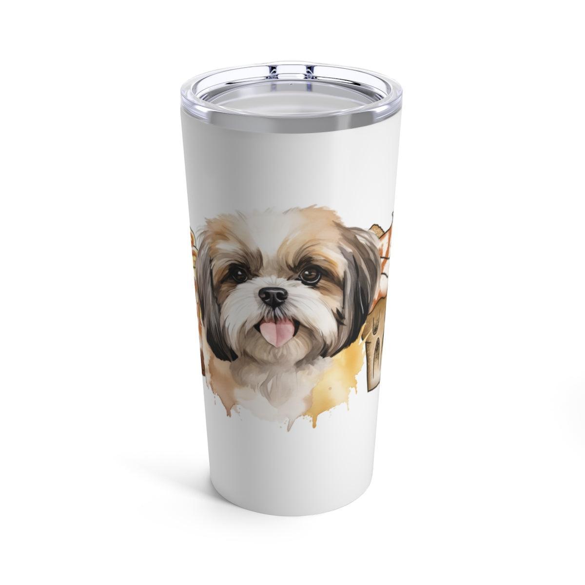 Shih Tzu With Ice Coffee Tumbler - Shih Tzu Gifts