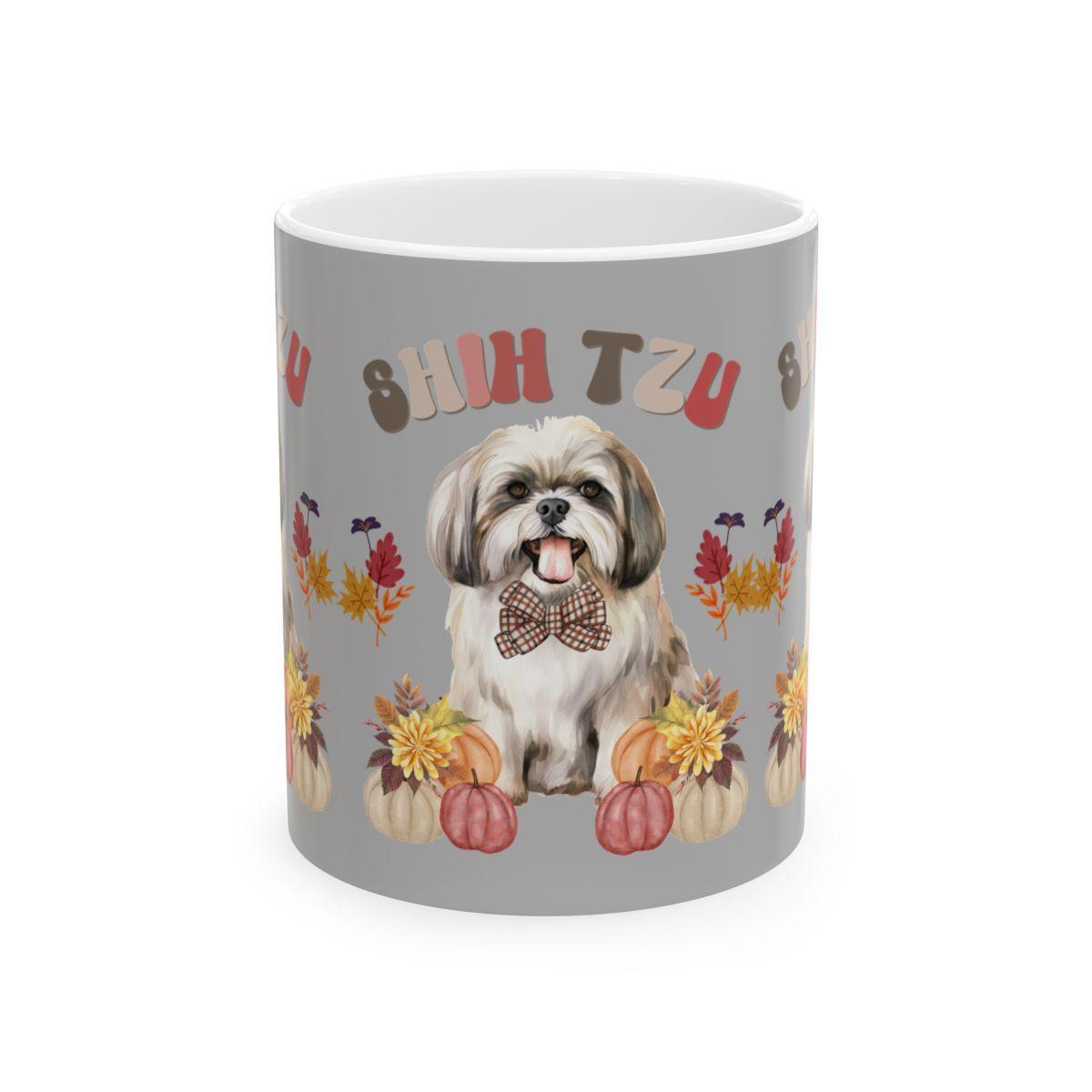 Shih Tzu In Fall Ceramic Mug - Shih Tzu Gifts