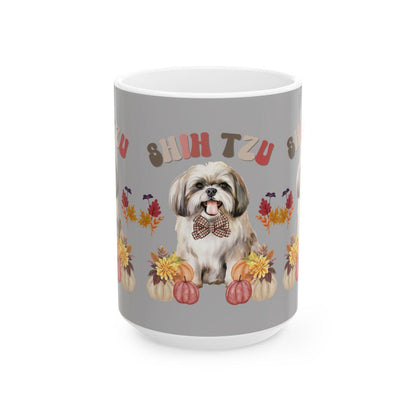 Shih Tzu In Fall Ceramic Mug - Shih Tzu Gifts