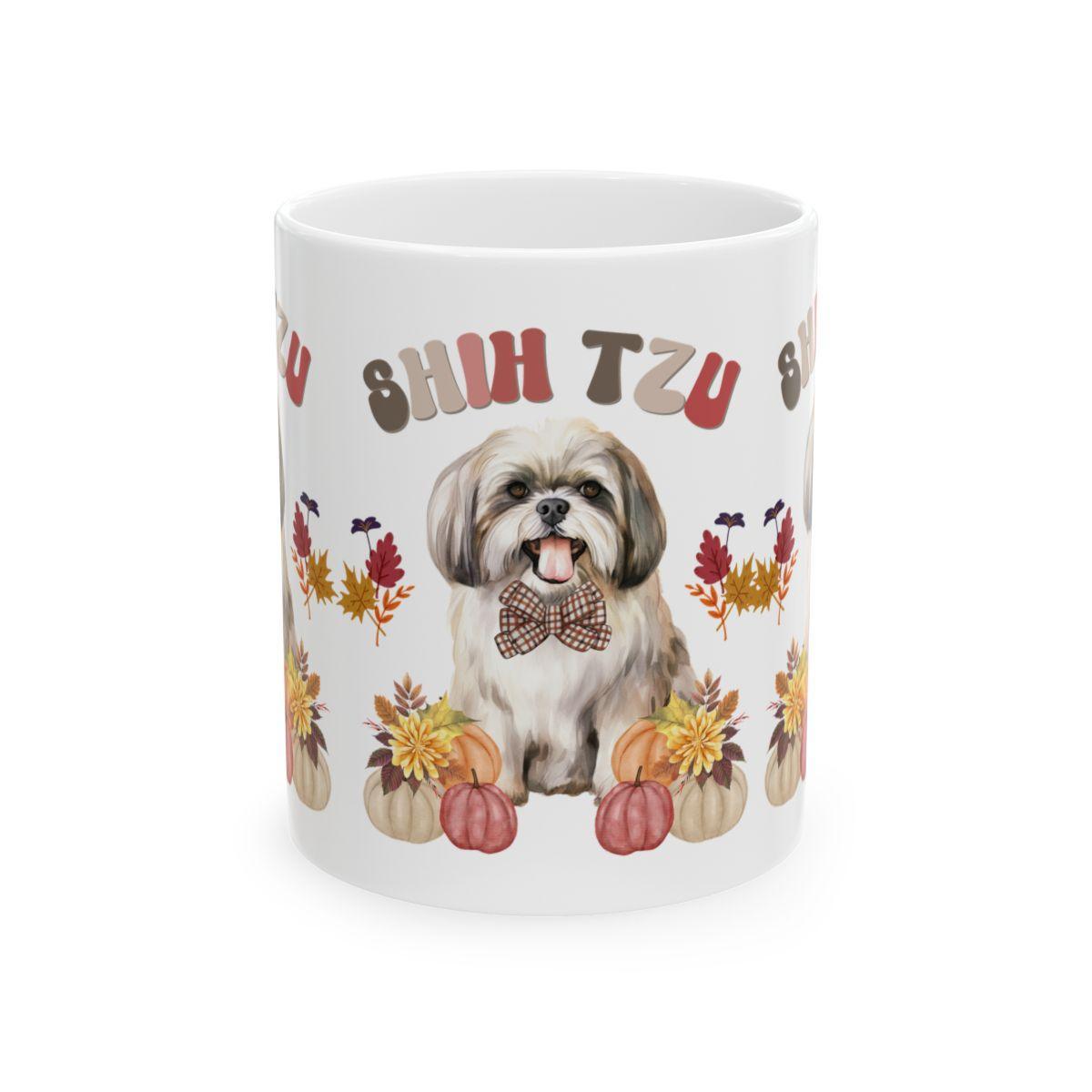 Shih Tzu In Fall Ceramic Mug - Shih Tzu Gifts