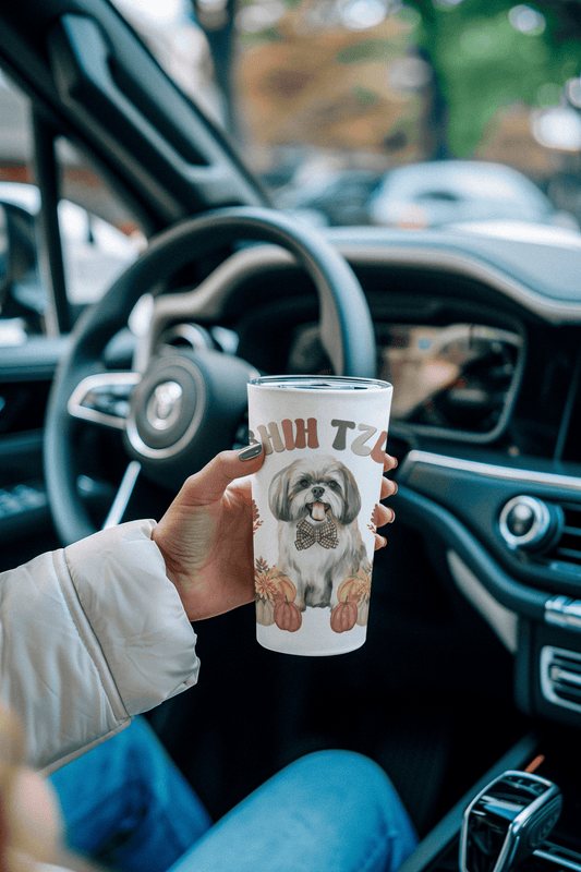 Shih Tzu In Fall Tumbler - Shih Tzu Gifts
