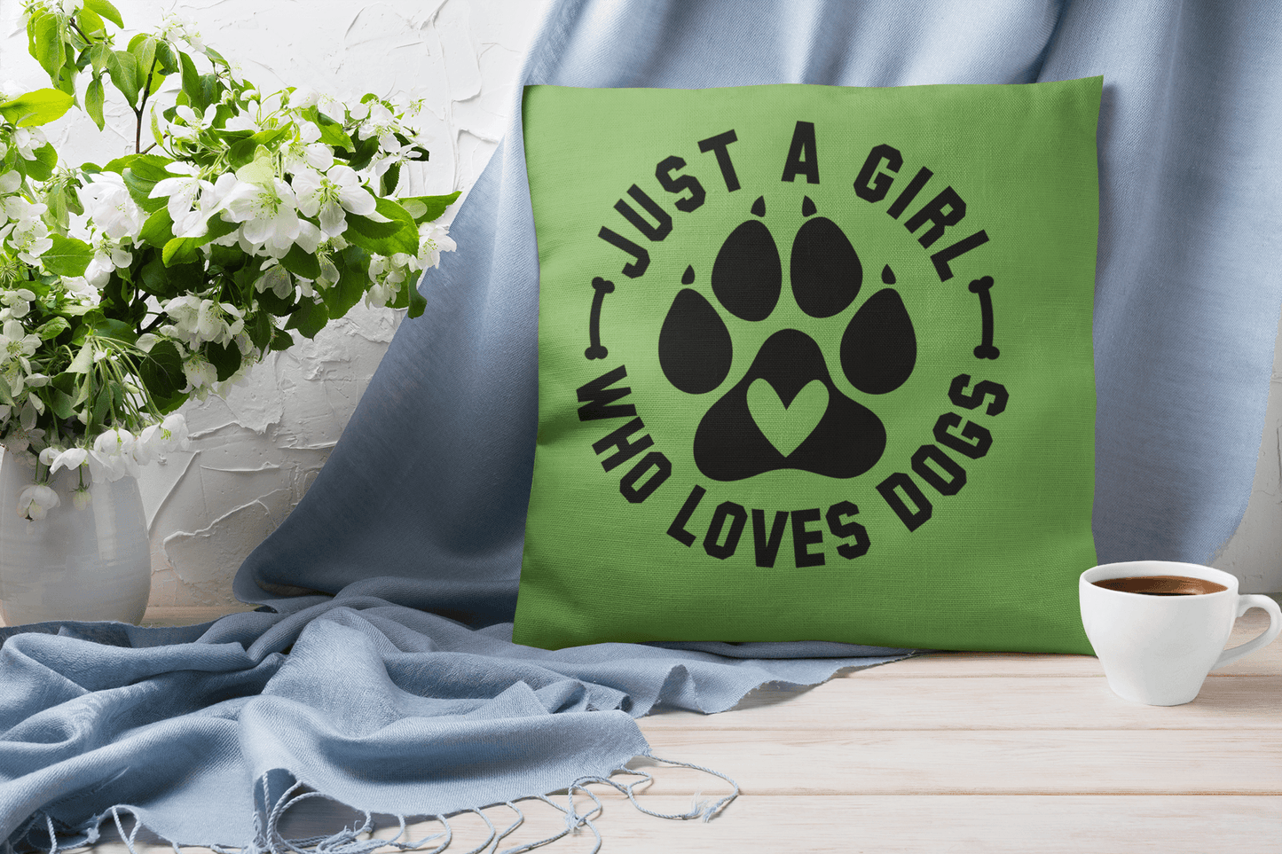 Just a Girl Who Loves Dogs Pillow