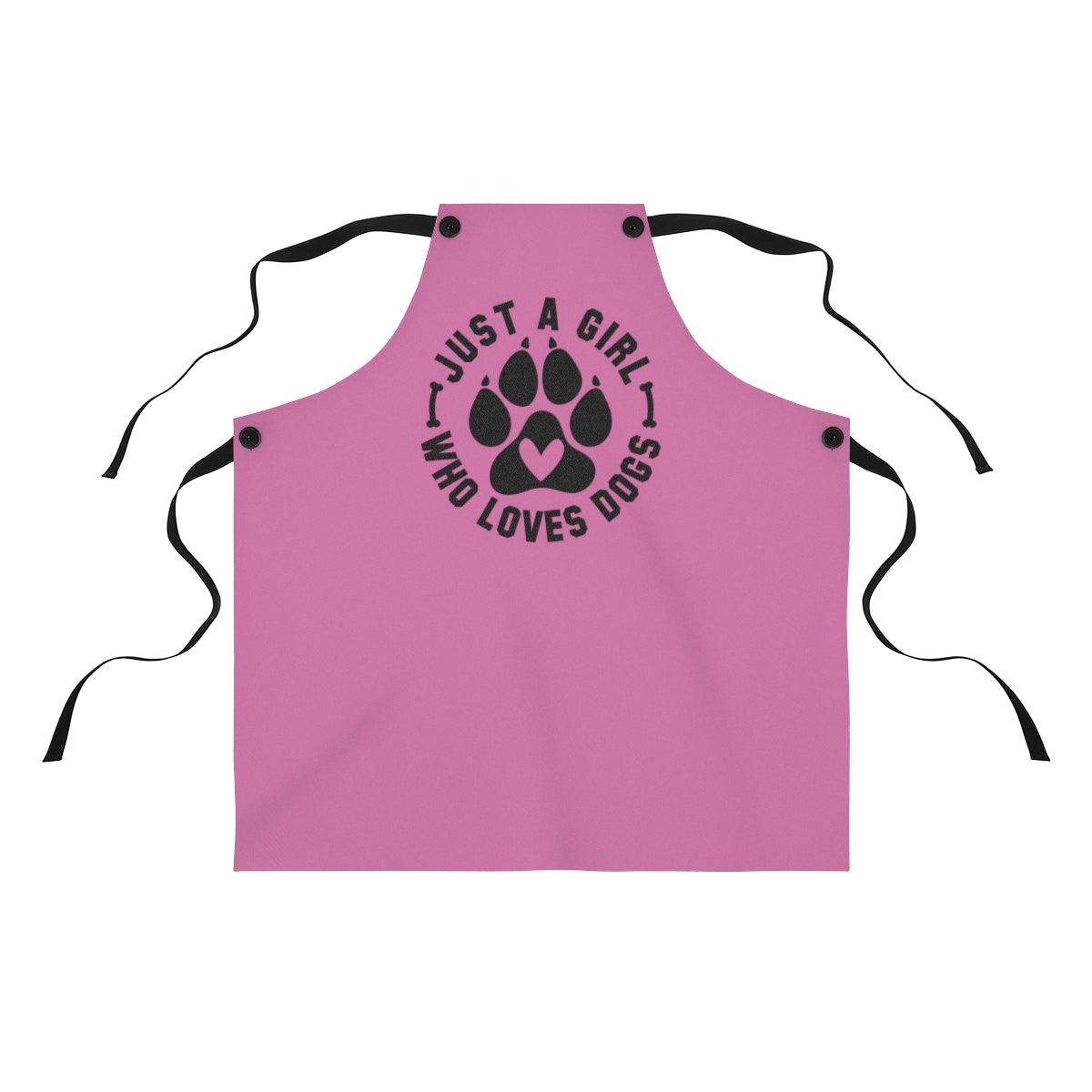 Just Girl Who Loves Dogs Apron – Perfect Gift for Dog Lovers