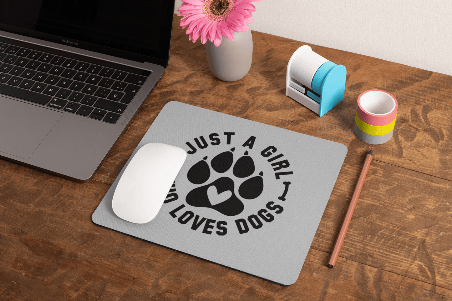 Just a Girl Who Loves Dogs Mouse Pad
