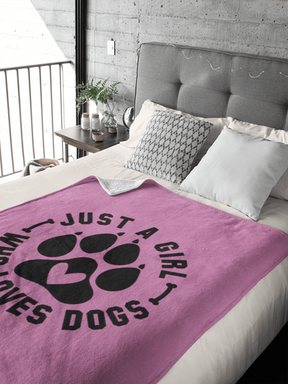 Just a Girl Who Loves Dogs Blanket