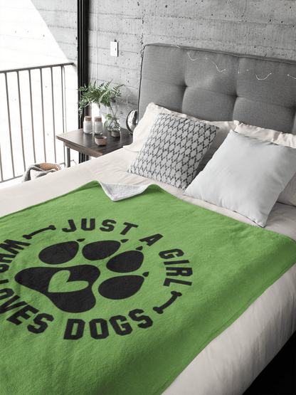 Just a Girl Who Loves Dogs Blanket
