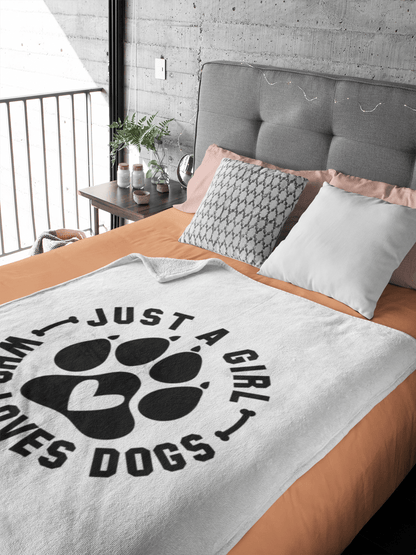 Just a Girl Who Loves Dogs Blanket