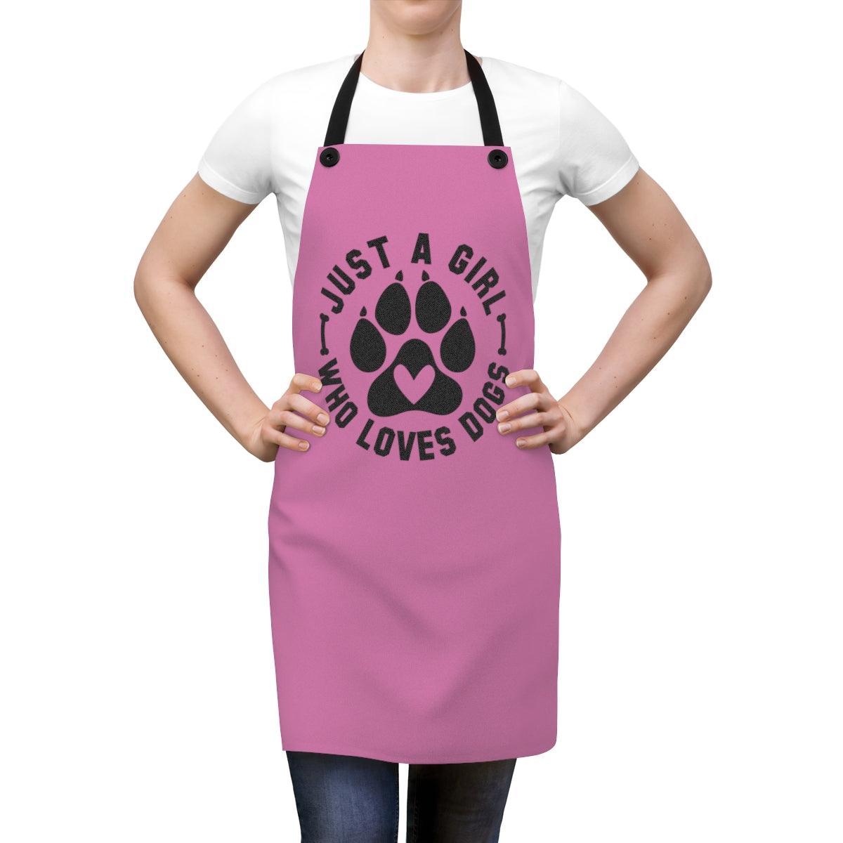 Just Girl Who Loves Dogs Apron – Perfect Gift for Dog Lovers