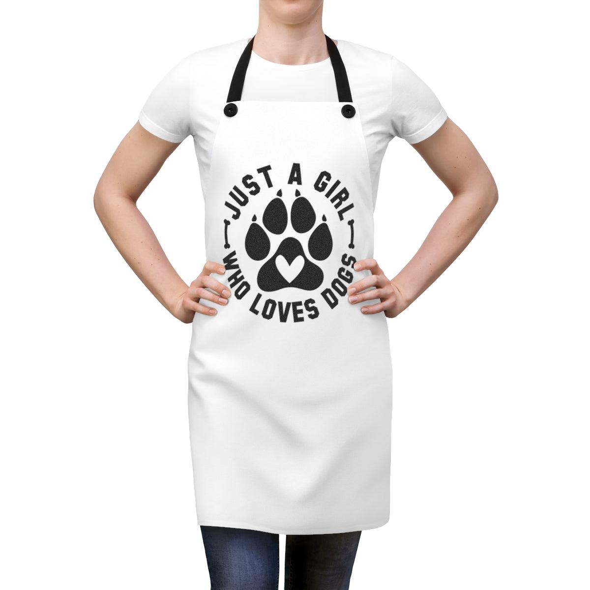 Just Girl Who Loves Dogs Apron – Perfect Gift for Dog Lovers