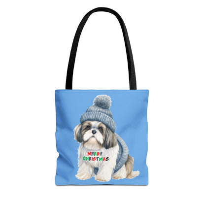 Merry Christmas Shih Tzu Tote Bag - Perfect Holiday Gift for Dog Lovers - Shih Tzu Gifts