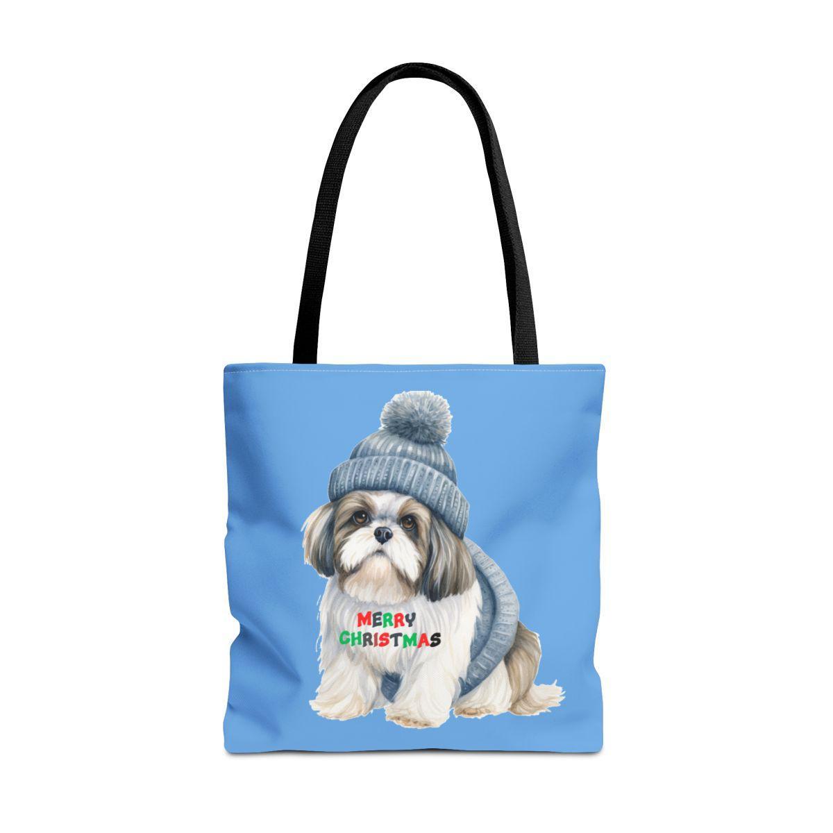 Merry Christmas Shih Tzu Tote Bag - Perfect Holiday Gift for Dog Lovers - Shih Tzu Gifts