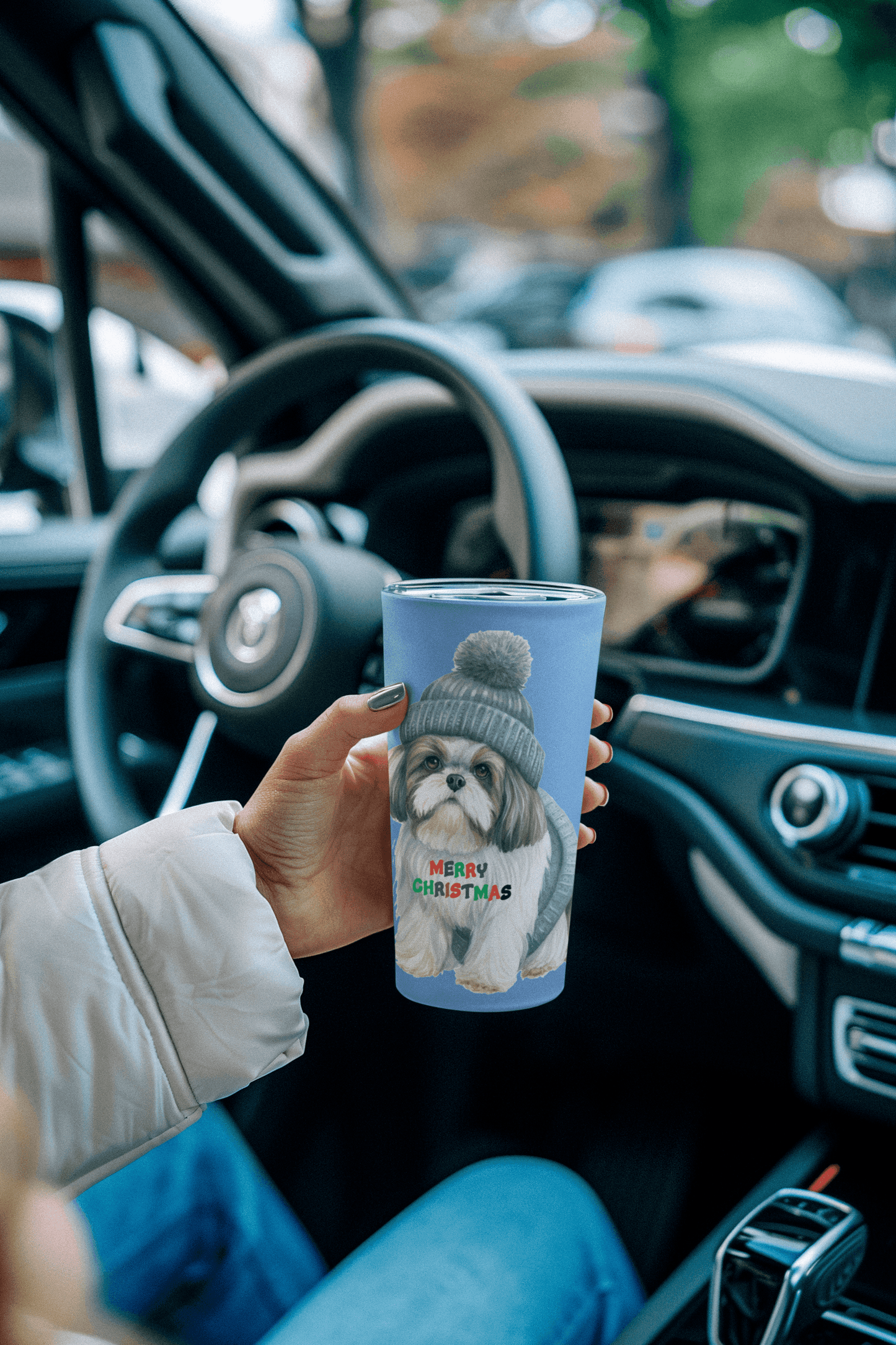 Merry Christmas Shih Tzu Tumbler - Perfect Holiday Gift for Dog Lovers - Shih Tzu Gifts