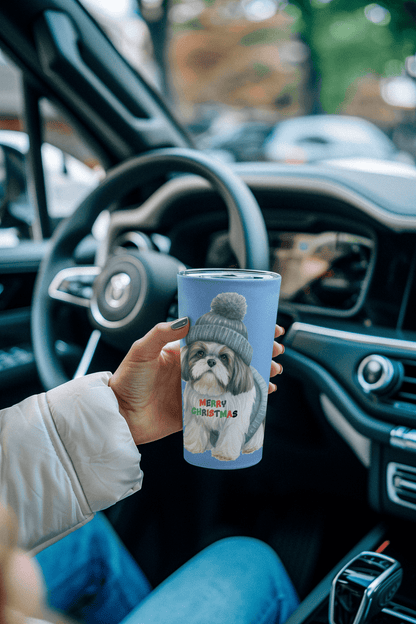 Merry Christmas Shih Tzu Tumbler - Perfect Holiday Gift for Dog Lovers - Shih Tzu Gifts
