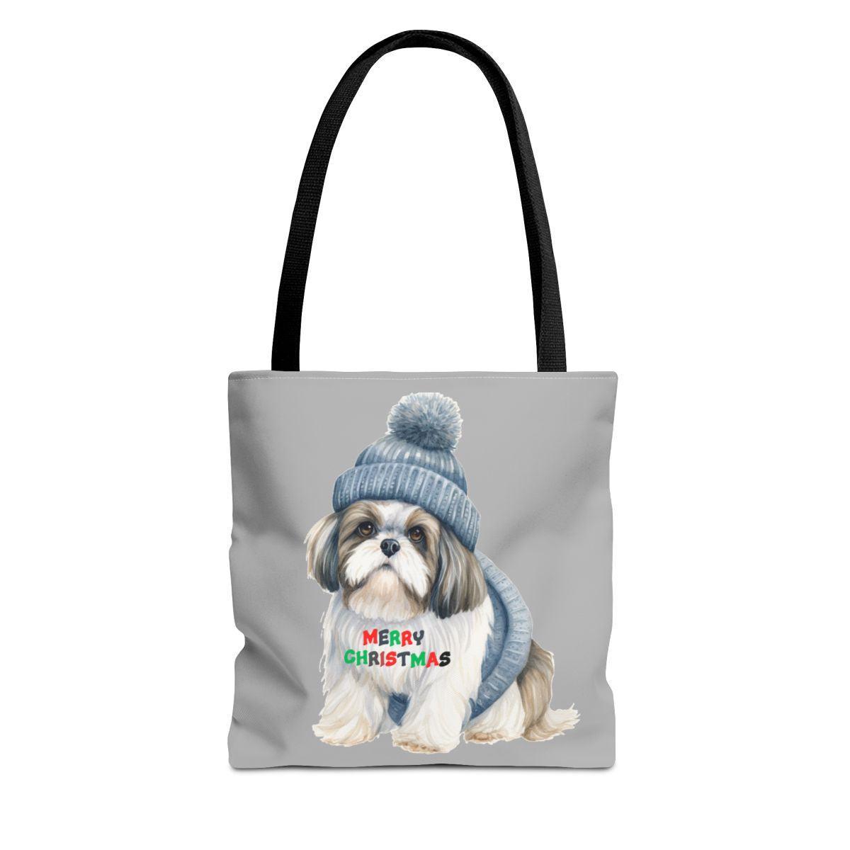 Merry Christmas Shih Tzu Tote Bag - Perfect Holiday Gift for Dog Lovers - Shih Tzu Gifts