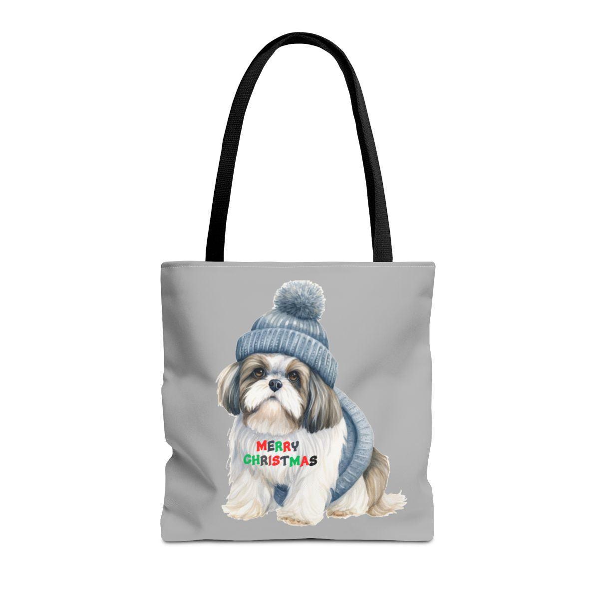 Merry Christmas Shih Tzu Tote Bag - Perfect Holiday Gift for Dog Lovers - Shih Tzu Gifts