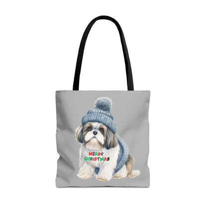 Merry Christmas Shih Tzu Tote Bag - Perfect Holiday Gift for Dog Lovers - Shih Tzu Gifts