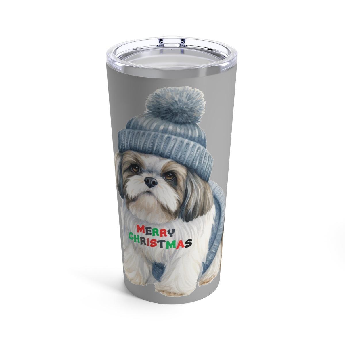 Merry Christmas Shih Tzu Tumbler - Perfect Holiday Gift for Dog Lovers - Shih Tzu Gifts