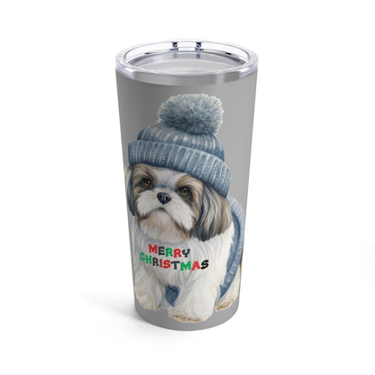Merry Christmas Shih Tzu Tumbler - Perfect Holiday Gift for Dog Lovers - Shih Tzu Gifts