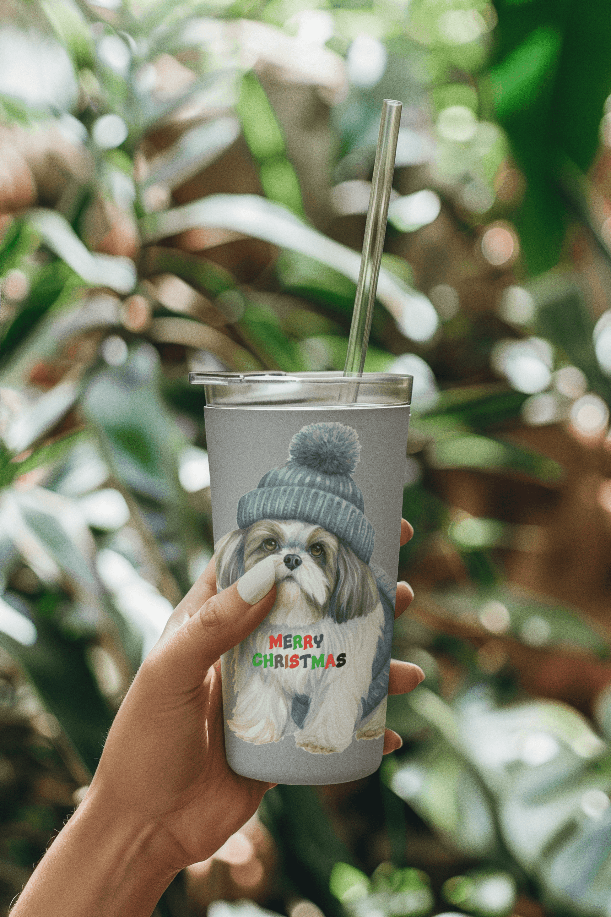 Merry Christmas Shih Tzu Tumbler - Perfect Holiday Gift for Dog Lovers - Shih Tzu Gifts