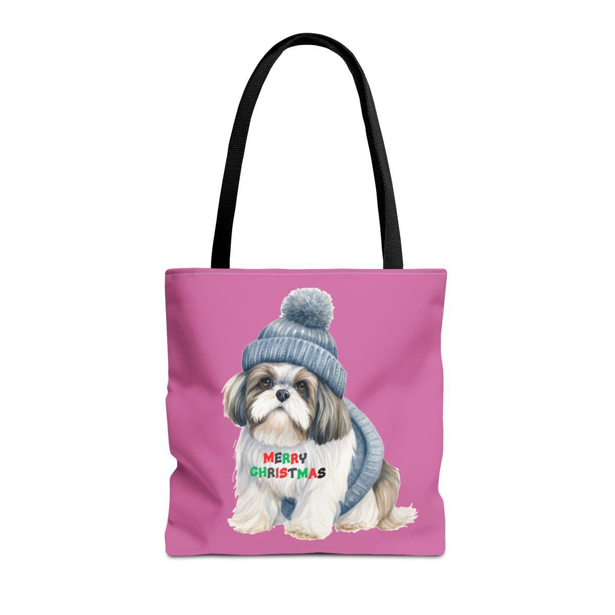 Merry Christmas Shih Tzu Tote Bag - Perfect Holiday Gift for Dog Lovers - Shih Tzu Gifts