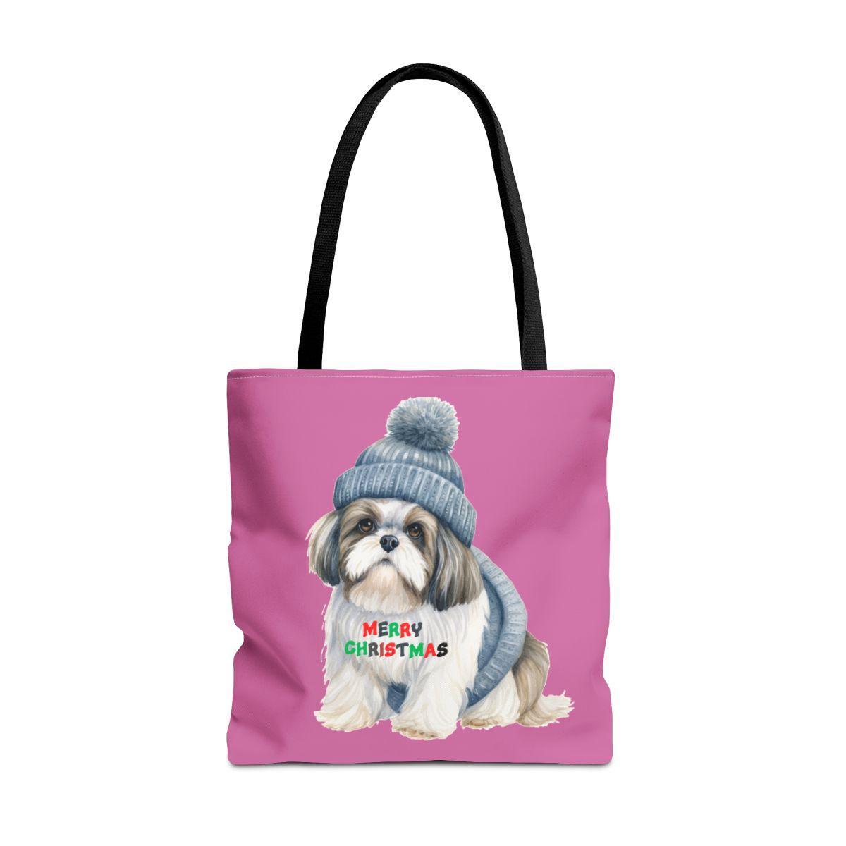 Merry Christmas Shih Tzu Tote Bag - Perfect Holiday Gift for Dog Lovers - Shih Tzu Gifts