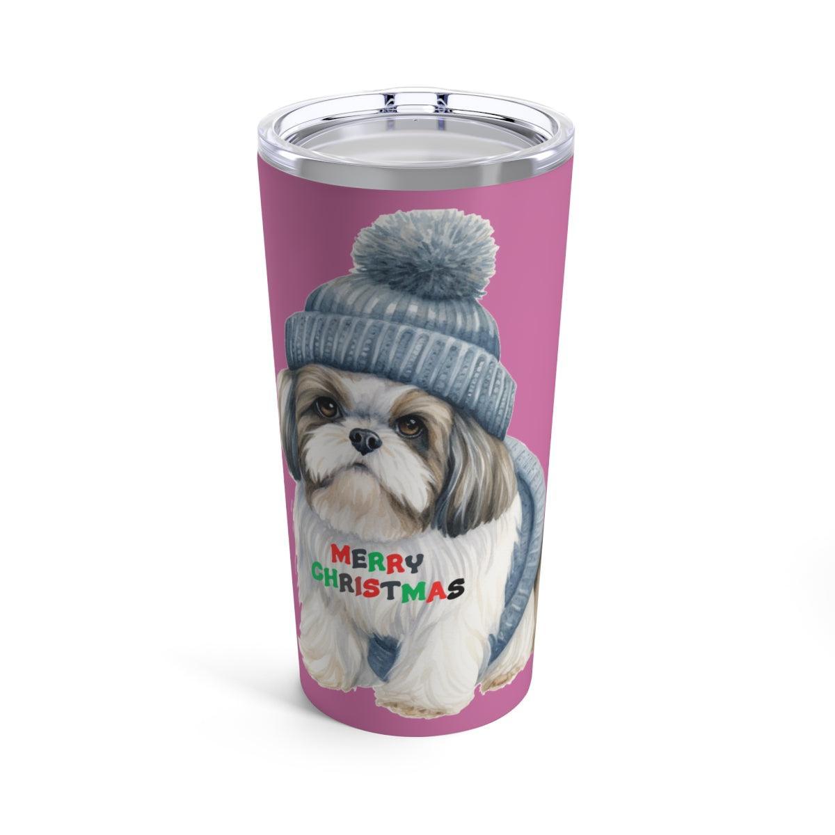 Merry Christmas Shih Tzu Tumbler - Perfect Holiday Gift for Dog Lovers - Shih Tzu Gifts