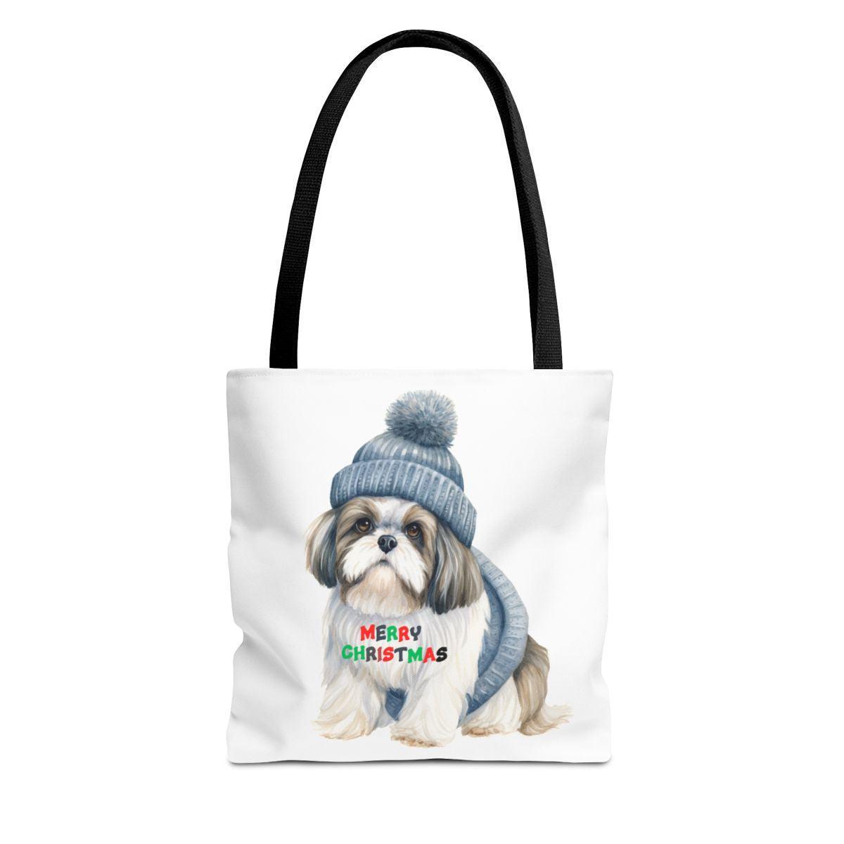 Merry Christmas Shih Tzu Tote Bag - Perfect Holiday Gift for Dog Lovers - Shih Tzu Gifts