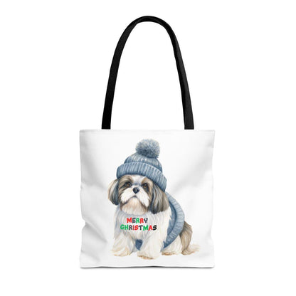 Merry Christmas Shih Tzu Tote Bag - Perfect Holiday Gift for Dog Lovers - Shih Tzu Gifts