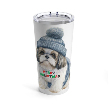 Merry Christmas Shih Tzu Tumbler - Perfect Holiday Gift for Dog Lovers - Shih Tzu Gifts