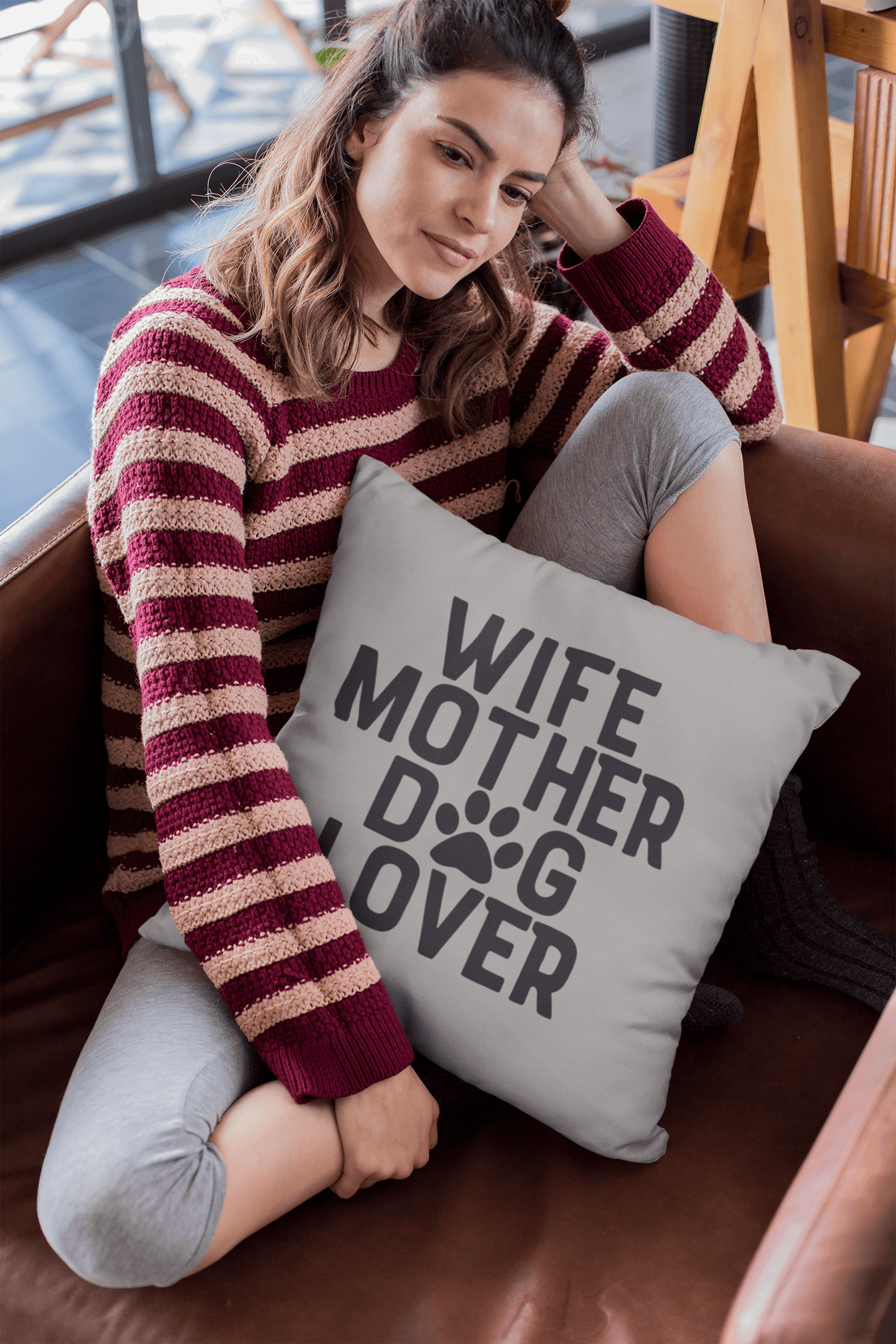Wife Mother Dog Lover Pillow - Shih Tzu Gifts