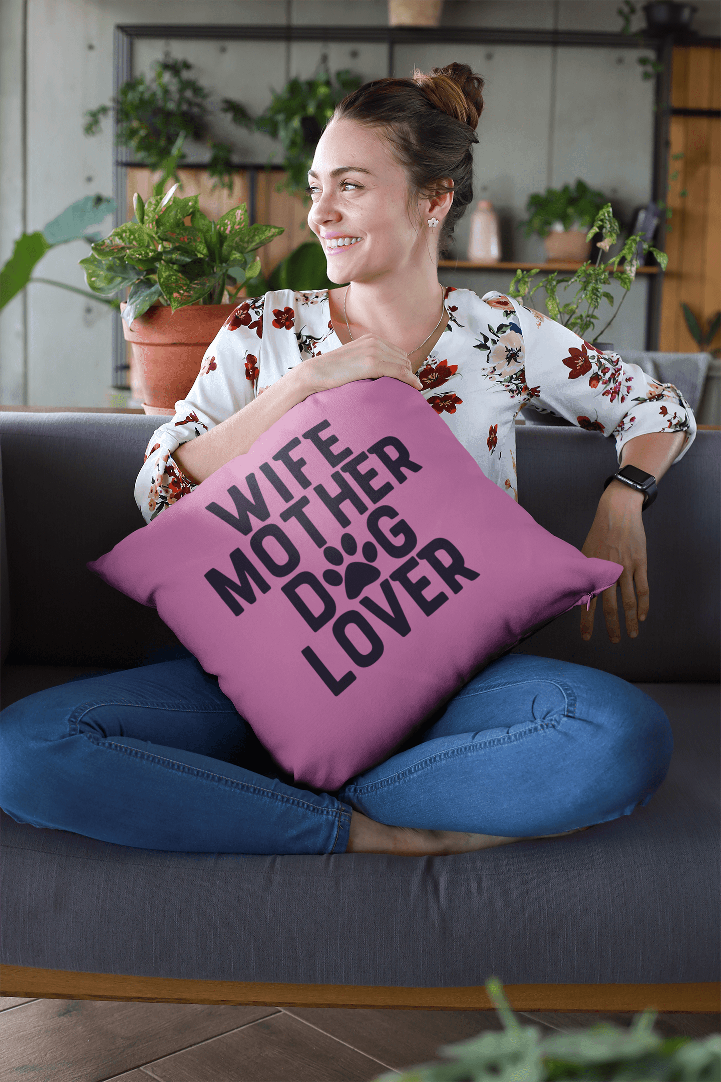 Wife Mother Dog Lover Pillow - Shih Tzu Gifts