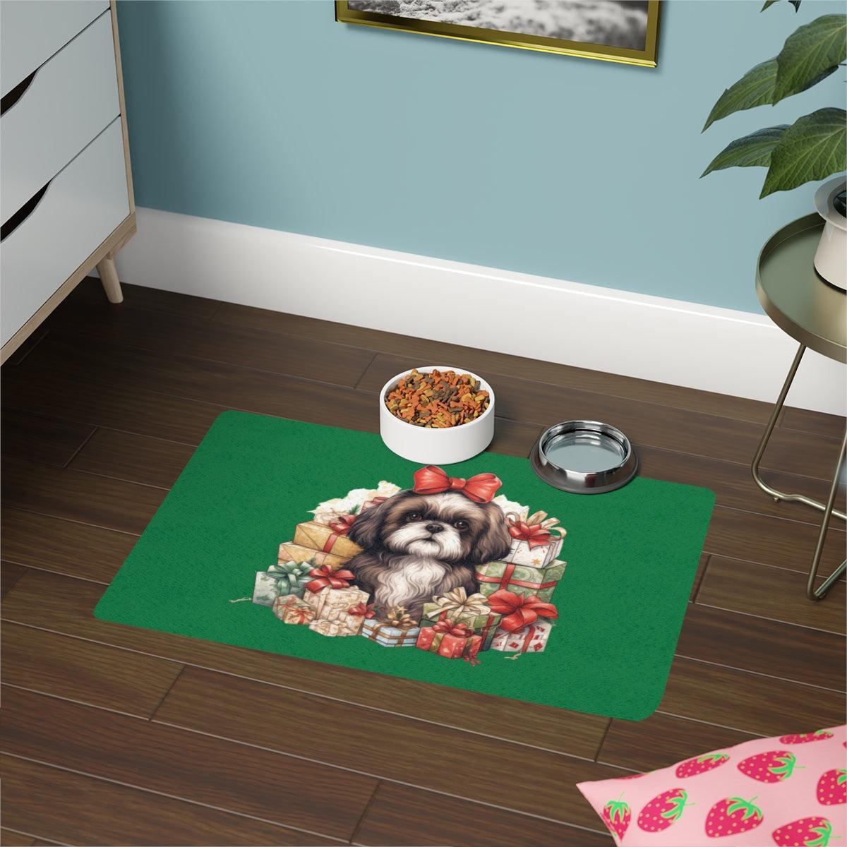 Christmas Gifts Shih Tzu Pet Food Mat - Shih Tzu Gifts