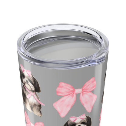 Shih Tzu With Pink Bows Tumbler - Perfect Gift for Shih Tzu Dog Lovers