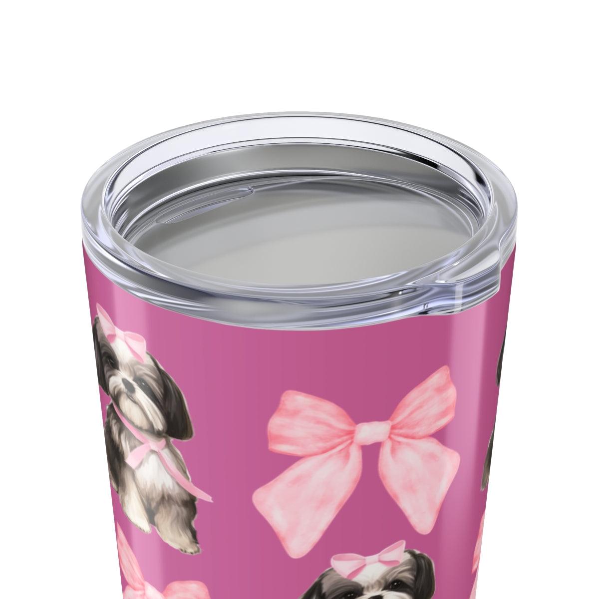 Shih Tzu With Pink Bows Tumbler - Perfect Gift for Shih Tzu Dog Lovers
