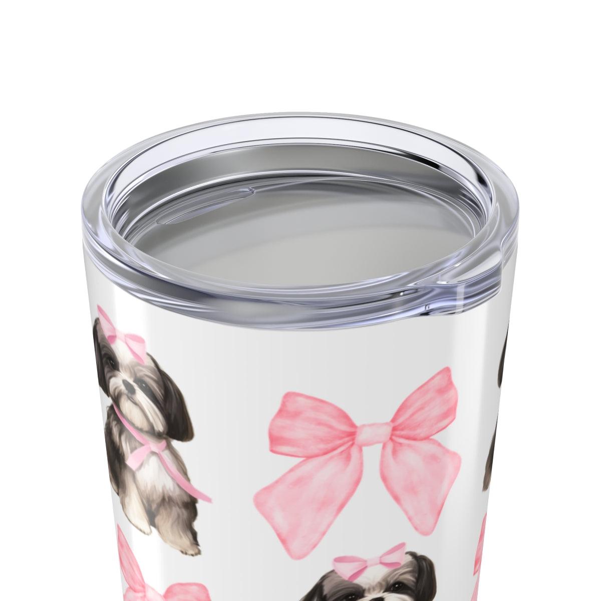 Shih Tzu With Pink Bows Tumbler - Perfect Gift for Shih Tzu Dog Lovers