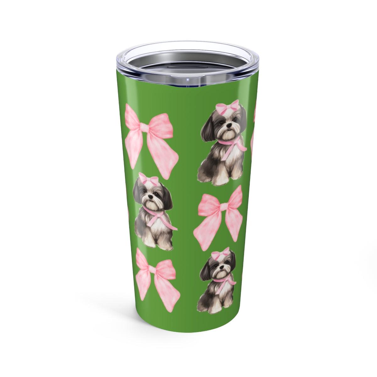 Shih Tzu With Pink Bows Tumbler - Perfect Gift for Shih Tzu Dog Lovers