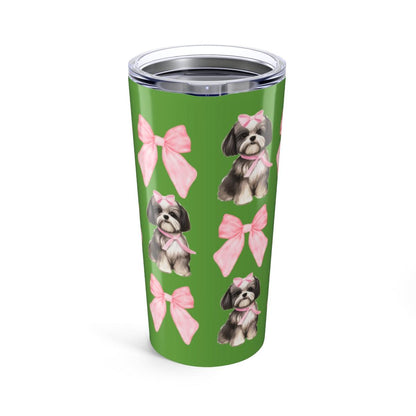 Shih Tzu With Pink Bows Tumbler - Perfect Gift for Shih Tzu Dog Lovers