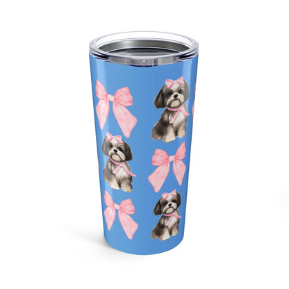Shih Tzu With Pink Bows Tumbler - Perfect Gift for Shih Tzu Dog Lovers