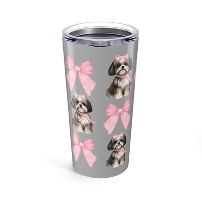 Shih Tzu With Pink Bows Tumbler - Perfect Gift for Shih Tzu Dog Lovers