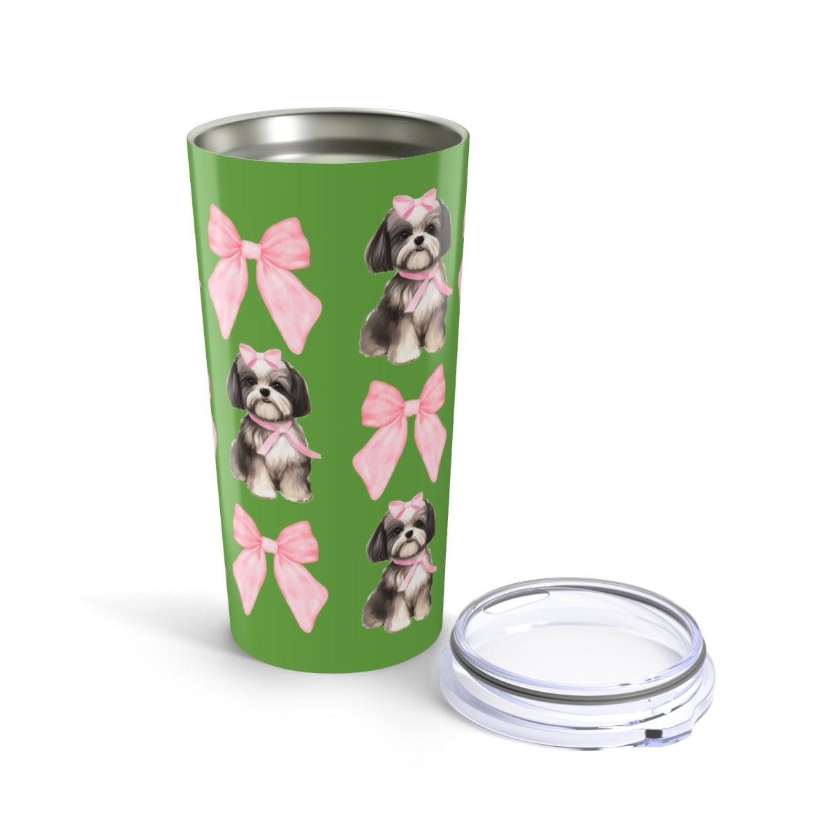 Shih Tzu With Pink Bows Tumbler - Perfect Gift for Shih Tzu Dog Lovers
