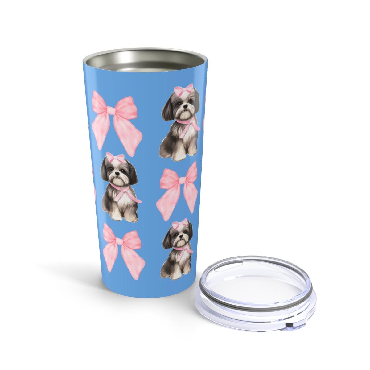 Shih Tzu With Pink Bows Tumbler - Perfect Gift for Shih Tzu Dog Lovers