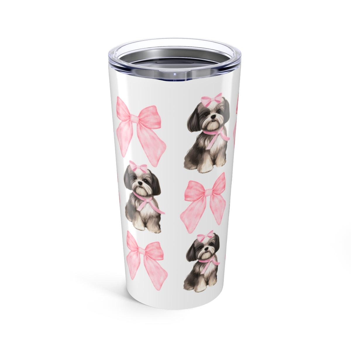 Shih Tzu With Pink Bows Tumbler - Perfect Gift for Shih Tzu Dog Lovers