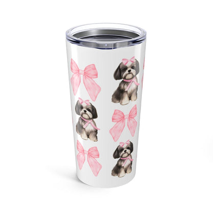 Shih Tzu With Pink Bows Tumbler - Perfect Gift for Shih Tzu Dog Lovers