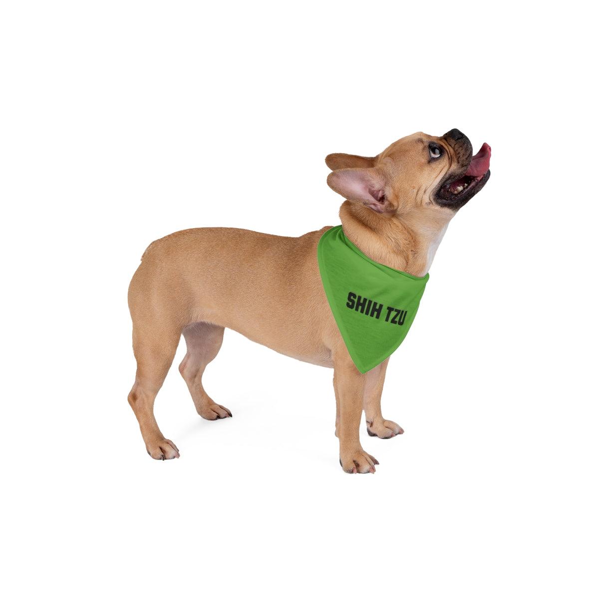 Trendy Shih Tzu Text Dog Bandana – Stylish & Comfortable Pet Wear