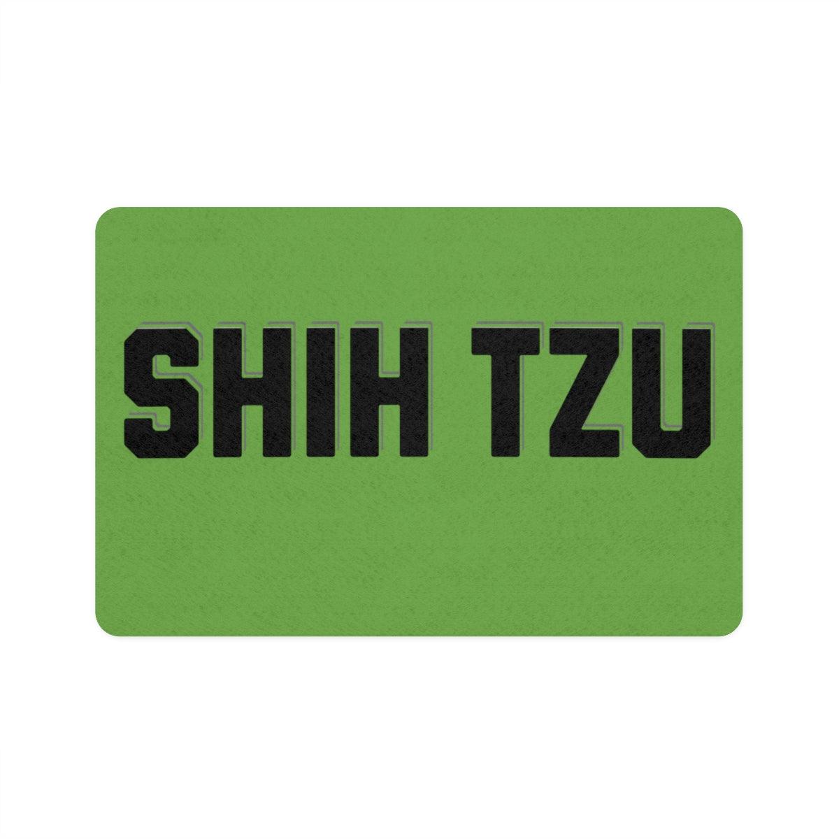 Shih Tzu Text Pet Food Mat – Stylish & Non-Slip Mat for Dog Lovers