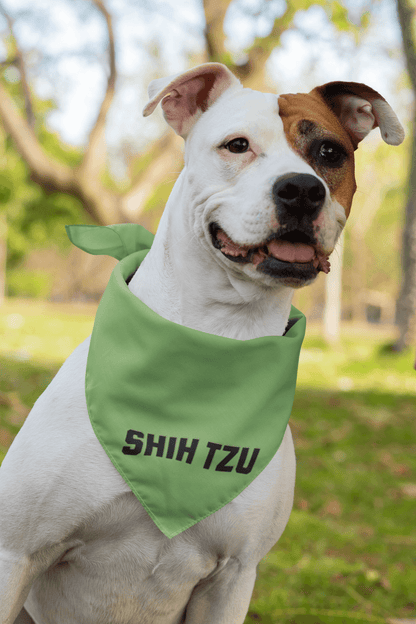 Trendy Shih Tzu Text Dog Bandana – Stylish & Comfortable Pet Wear