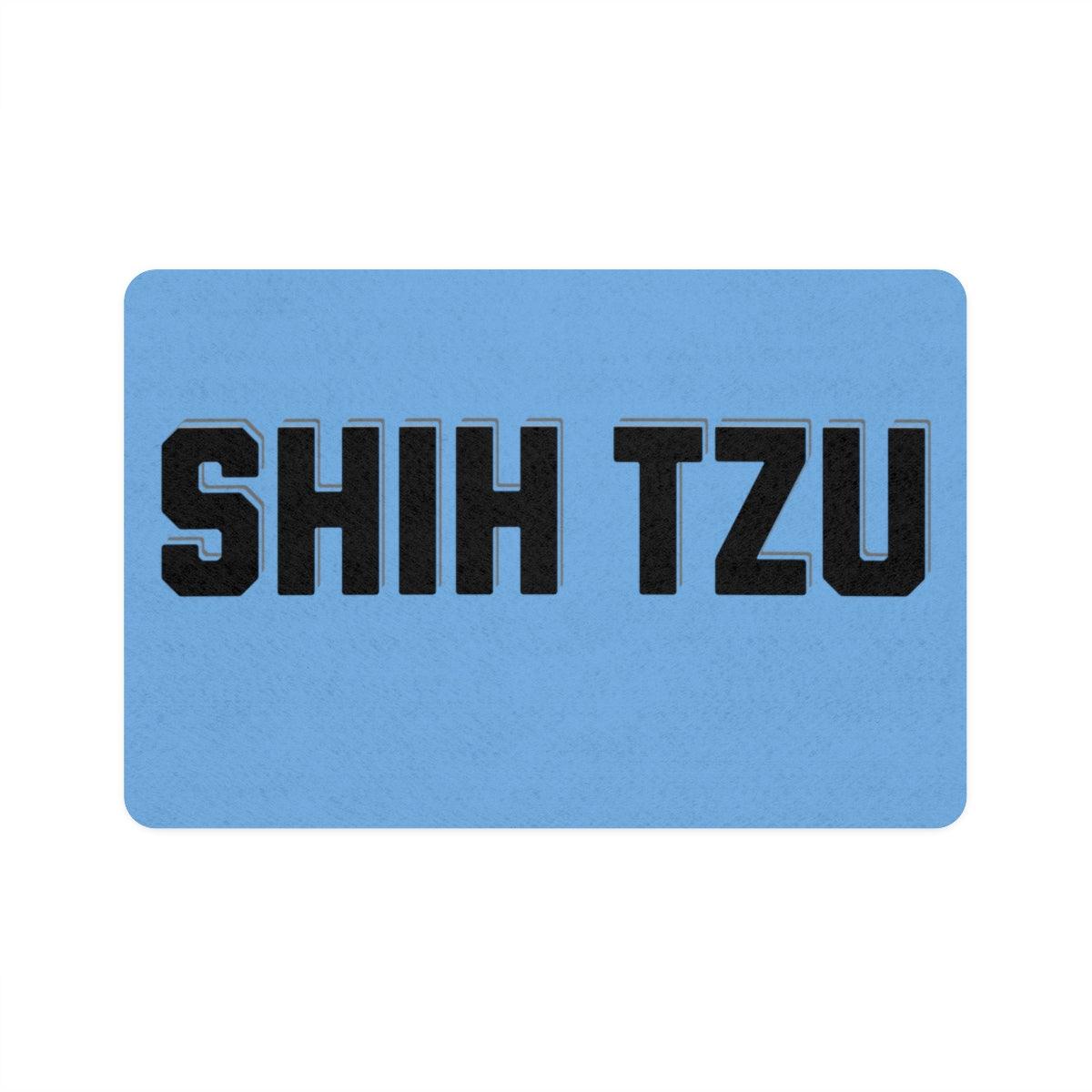 Shih Tzu Text Pet Food Mat – Stylish & Non-Slip Mat for Dog Lovers