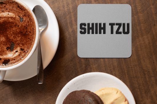 Shih Tzu Text Coaster Set – Unique Gift for Shih Tzu Dog Lovers